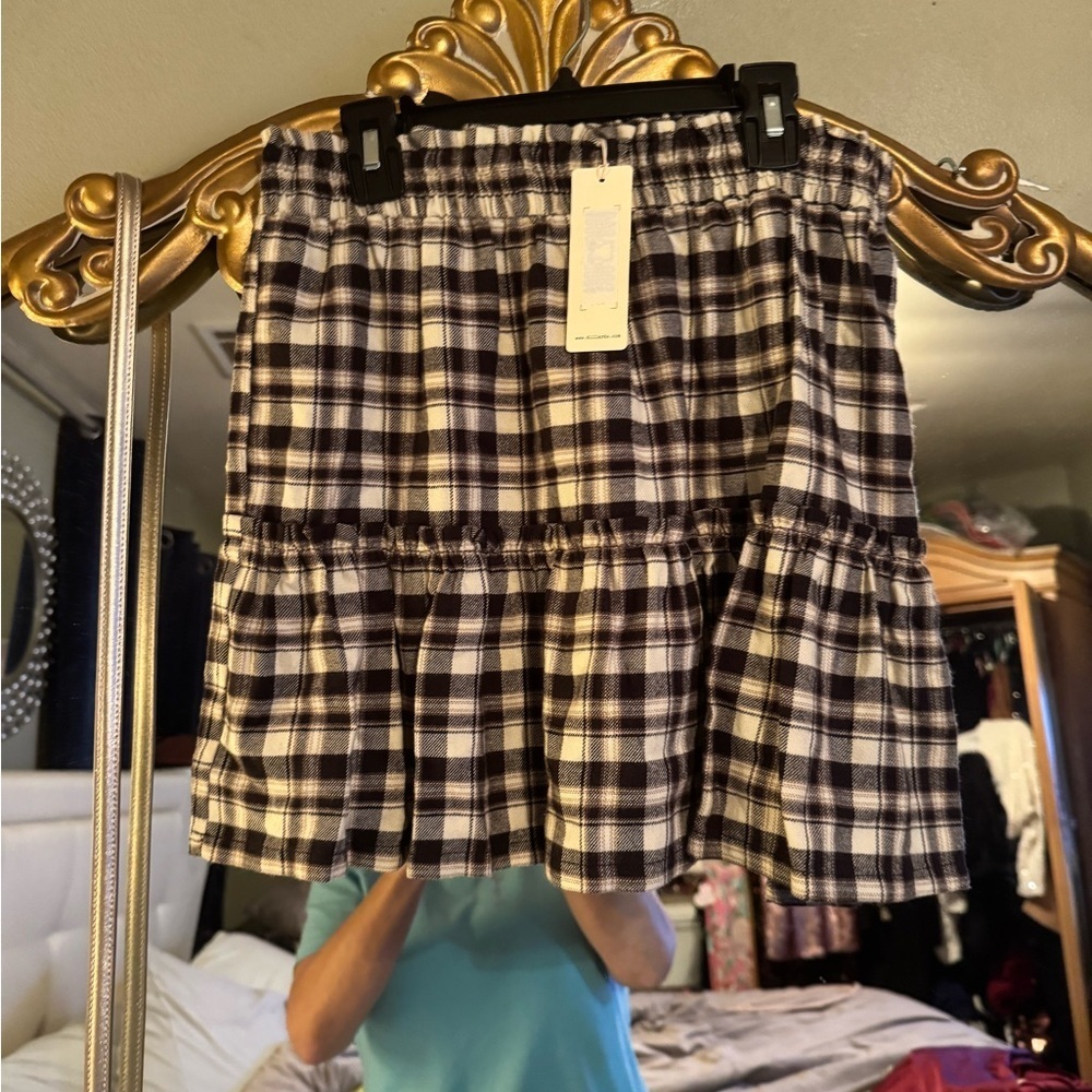 Copper key girls large plaid mini skirt - Picture 2 of 6